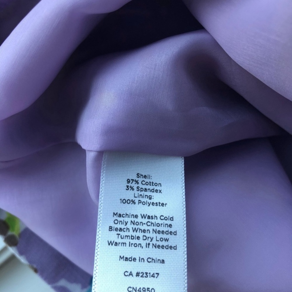 Talbots Pastel Floral Print Knee Length Skirt Size 10 - Picture 2 of 7